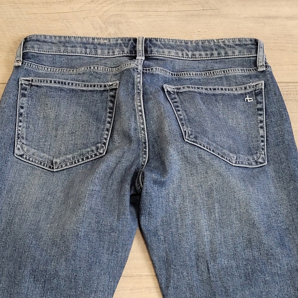 👖Rag & Bone Jeans Womens 26 Medium Wash Dre Low-Rise Slim Boyfriend Jeans 30x30 - Picture 9 of 16